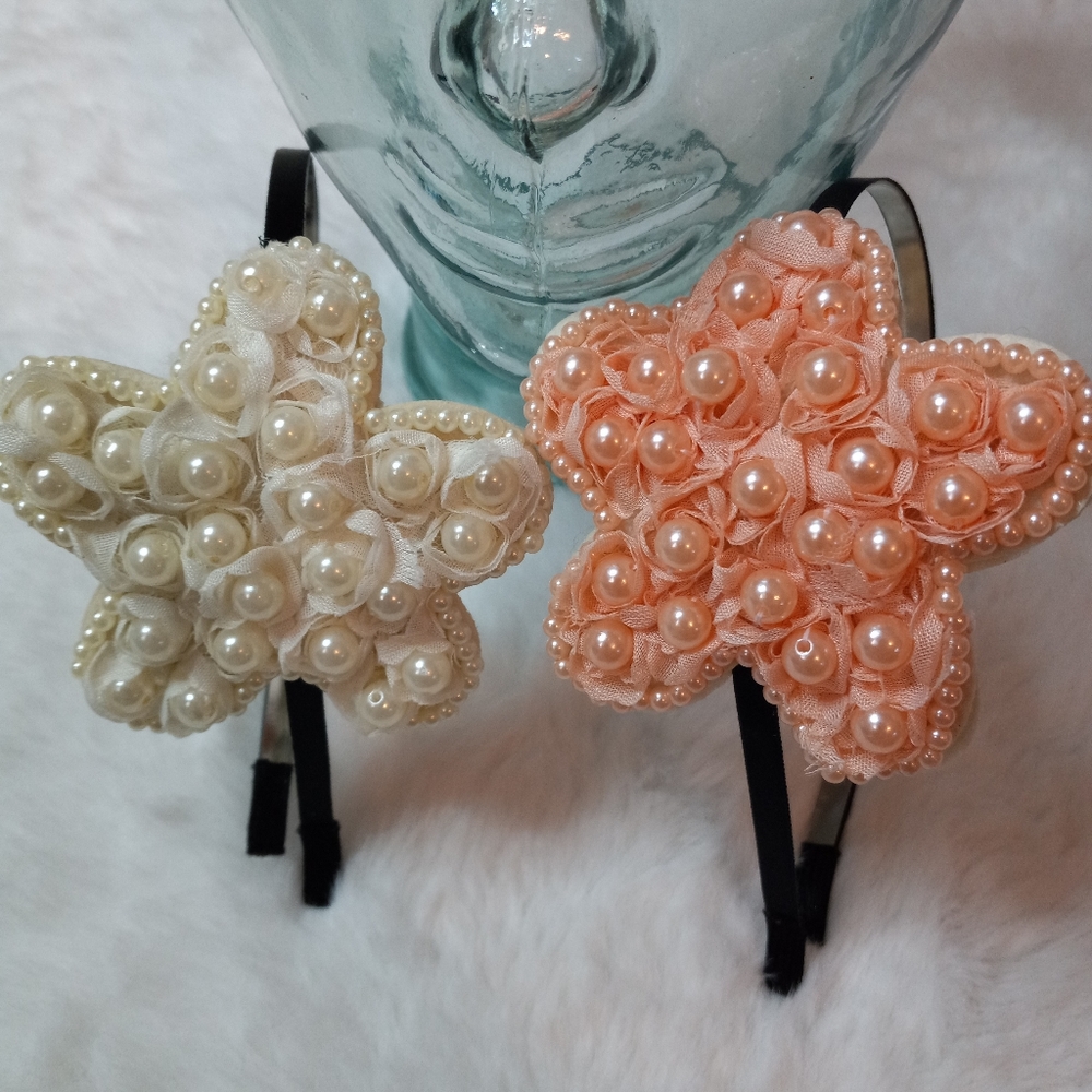 Star Pearl Coquette Headbands 2 pieces